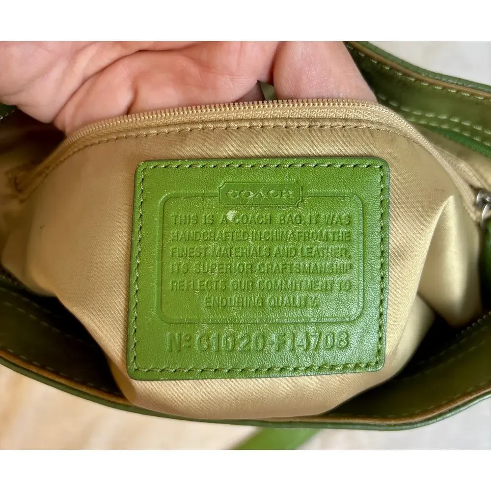 Coach Y2K Zoe Signature Hobo in Pistachio Colorway